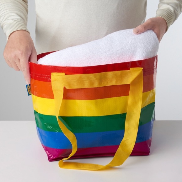 IKEA STORSTOMMA rainbow mini tote bags bundledle of 3 plus free shipping! - Picture 2 of 4